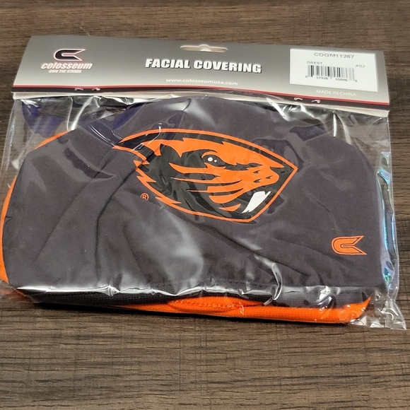 2 Pack Oregon State Beavers Face Mask Covering. Coliseum New and Sealed Mens - Picture 4 of 4